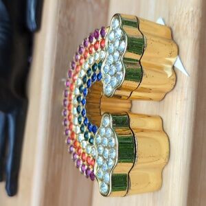 RAINBOW Trinket Box And Ring Combo